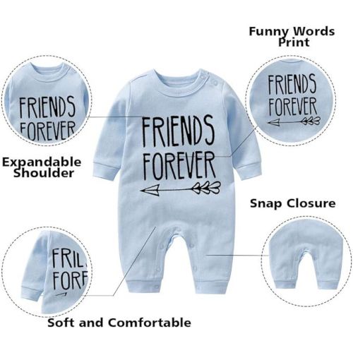  culbutomind Baby Romper Best Friends For Always Fun Baby Romper Baby Gifts Birth First Clothing