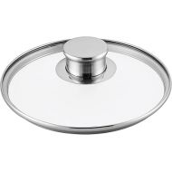 Gastrosus Industar 163930-20 Glass Lid 20 cm with Stainless Steel Rim Universal Lid 20 cm Glass Stainless Steel