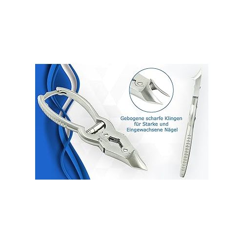  SMI Head Cutter with Double Gear Ratio, Head Cutter for Toenails, Strong Nails, Toenail Clippers, Nail Nippers for Toenails, Professional Nail Scissors, Toenails Toenail Clippers, Stainless Steel with