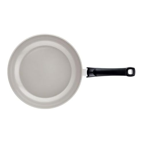  Fissler Set of 2 Frying Pans / Ceratal Classic Coated Ceramic Pan (Diameter 28 cm) & Pure Collection Uncoated Stainless Steel Pan (Diameter 24 cm), Made in Germany - Suitable for Induction Cookers