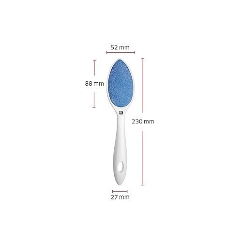  ZWILLING Keramik-Hornhautentferner (Antibakteriell, Grob- und feinkornige Anwendungsflachen fur Trockene & Nasse Anwendung), Premium, Weiß, 230 mm