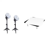 Studio Essentials Product Photography Kit with 2 Fluorescent Lights & 2 Magnetic Tables