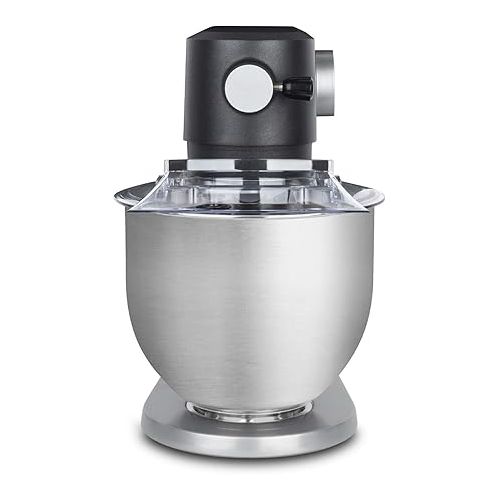  H.Koenig KM120 Professional Multifunctional Food Processor 5L Stainless Steel Matt Grey Powerful 800W 8 Speed Settings