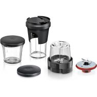 Bosch MUZS68TM Food Processor Multi Chopper Set, Herb/Spice Mill, Universal Chopper, Mixer, Storage Solution, ToGo Lid, for Food Processor Series 6, Series 8, Black