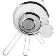 Anaeat Fine Mesh Strainers - High Quality Stainless Steel Strainers with Durable Mesh and Sturdy Handle, Excellent for Straining Dry Ingredients Such as Flour, Pasta, Rice, Tea (3 Sizes)