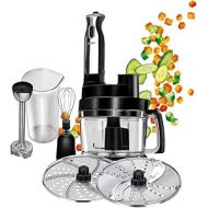 MPM - Complete Food Processor - Food Processor with Accessories - Kitchen Robot Black - 800W