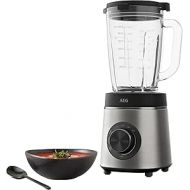 AEG TB6-1-6ST Blender / Speed Adjustment / 3 Programmes / Smoothie / Crushed Ice / Pulse Function / Rotary Knob + Buttons / 6 Blades Stainless Steel Knife / 1400 W / 1.75 L Glass Jug / Stainless Steel