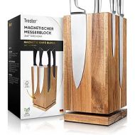 Troster® Magnetic Knife Block without Knife - Knife Holder Rotates 360° - Acacia Wood - Magnetic Block Unequipped - Magnetic Knife Holder - Knife Holder - Magnetic Knife Holder