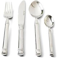 Riviera Maison Cutlery set 1 person, cutlery set 4 pieces, polished stainless steel, shiny, silver cutlery, dishwasher safe, dinner cutlery - Bon Appetit - stainless steel - tablespoon, knife, fork