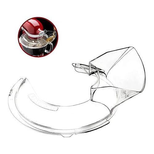  Splash Guard 5KN1PS for KitchenAid Stainless Steel Bowls 3 L, 4.5 L and 4.8 L (ARTISAN, Classic, Ultra Food Processor)