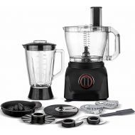 TurboTronic Food Processor 1900 W Food Processor with Stand Mixer 3 L Container 1.5 L Glass Carafe Rasp Slices Citrus Juicer Chopper Ice Crusher Power