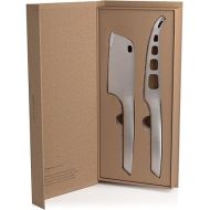 LARS NYSØM Cheese Knife Set 2 Pieces I Knife Set Stainless Steel I High-Quality Cheese Cutter Set Made of Stainless Steel Consisting of Cheese Knife for Soft Cheese and Cheese Hatchet for Hard Cheese