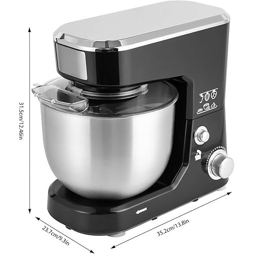  3in1 Kuchenmixer, 1000W 5L/1.1gal ElektrischStandmixer, Hochleistungsmixer 3Gange Kuchenmaschine fur Kuche, Restaurant, Backerei Teig-Standmixer mit Purierhaken|Quirl|Schneebesen|Spachtel