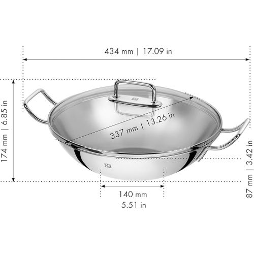  Zwilling 40992-332-0 Plus Wok, Stainless Steel, Diameter 32 cm