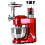 Klarstein Lucia Food Processor with Meat Grinder and Blender Attachment, red