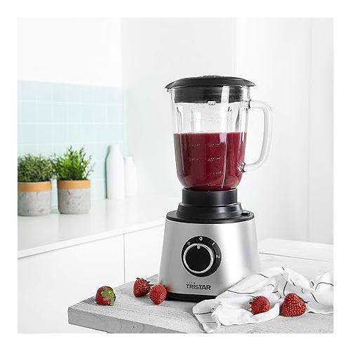  Tristar Universal Food Processor - Stand Mixer and Chopper in One, 1.5 L Capacity, 600 Watt, 2 Power Levels, with Pulse Function, MX-4823