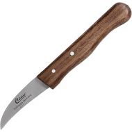 Clauss Solingen Paring Knife, Kitchen Knife Small with Ergonomic Wooden Handle Made of Black Walnut and Double Rivet Pins, Sharp Curved Blade in Bird's Beak Shape, 15 cm, CL-20001