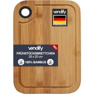 vendify® Bamboo Breakfast Board - Chopping Board 28 x 20 cm - Wooden Kitchen Board