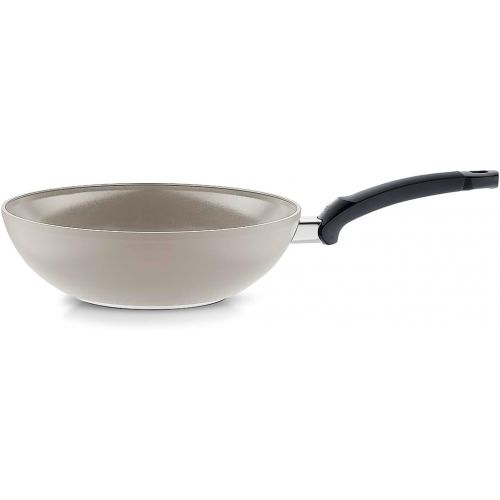  Fissler Ceratal / Aluminium Wok (Diameter 30 cm, 5.2 L) Ceramic Frying Pan Coated Non-Stick High Rim Free from PFAS/PTFE Made in Germany - Induction