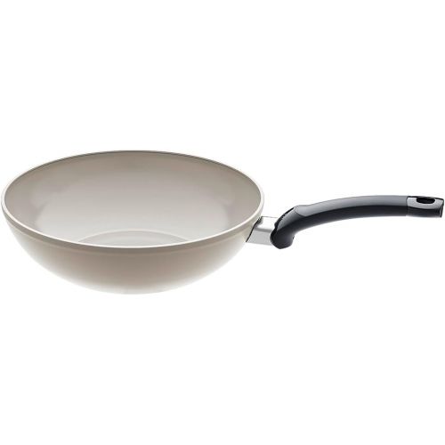  Fissler Ceratal / Aluminium Wok (Diameter 30 cm, 5.2 L) Ceramic Frying Pan Coated Non-Stick High Rim Free from PFAS/PTFE Made in Germany - Induction