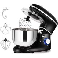 DREAMADE Food Processor Mixer, 5.5 L, Kneading Machine with 3 Mixing Tools & Stainless Steel Mixing Bowl, 10 Speed with LED Light, Dough Maker for Sponge Dough, Bread Dough, Ice Cream (Black)