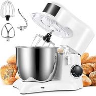 CCN Food Processor Kneading Machine, 1300 W Kneading Machine with Dough Hook, 10 Levels with 5.5 Litre Stainless Steel Bowl, Whisk, Mixing Bowl, All-Metal Gear System, White