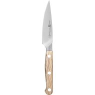 Zwilling Pro Wood Paring & Garnish Knife, 10 cm, R East-Free Special Steel, Holm Oak Handle, Natural