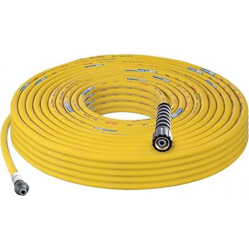  Pressure Washer Hose Pipe - Karcher 10mm Plug Replacement Yellow - 10m 250bar DN6 Professional M22x1.5 High Pressure Hose Compatible with Karcher HD HDS - 10mm Plug