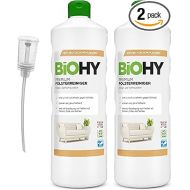 BiOHY Premium Upholstery Cleaner (2 x 1 Litre) + Dispenser, Organic Concentrate for Upholstery, Sofas, Carpets & Textiles, Suitable for Wet Vacuum Cleaners and Other Devices, Odour-Dissolving Stain