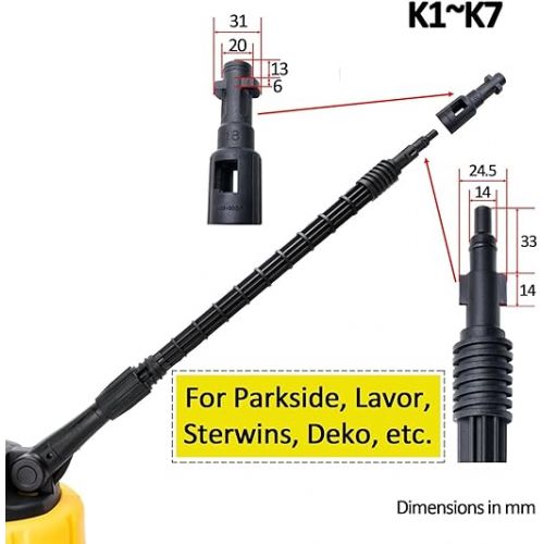  Flachenreiniger Fur Hochdruckreiniger fur Karcher K-Serie K2 K3 K4 K5 K6 K7, mit 2 Tuchern fur Hochdruckreiniger, Terrassenreiniger geeignet fur alltagliche Verschmutzungen, Hochdruckreiniger