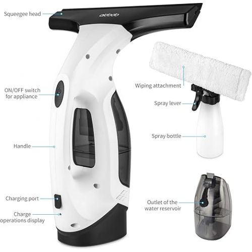  Aidodo battery window vacuum cleaner for windows, tiles, window cleaners cleaning device, fast and reliable