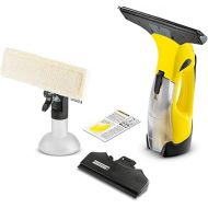 Karcher battery window vacuum WV 5 Premium (battery life: 35 min, removable battery, 2 suction nozzles - narrow / wide, spray bottle with microfiber cover, window cleaner concentrate 20 ml)