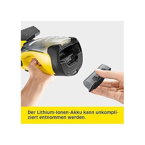  Karcher battery window vacuum WV 5 Premium (battery life: 35 min, removable battery, 2 suction nozzles - narrow / wide, spray bottle with microfiber cover, window cleaner concentrate 20 ml)
