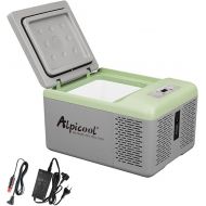 Alpicool C9P 9L Cool Box 12 V Mini Fridge Electric Compressor Car Fridge Camping Freezer Box Small Portable for Car, Truck, Boat, RV