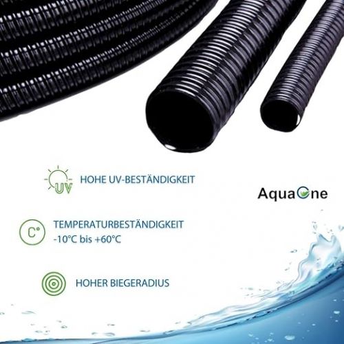  AquaOne Pond Hose 32 mm 1 1/4 Inch 10 Metres I High-Quality Pond Hose for Garden & Ponds I Pond Hose I Spiral Hose I Suction Hose I Pump Hose I Flexible Water Hose