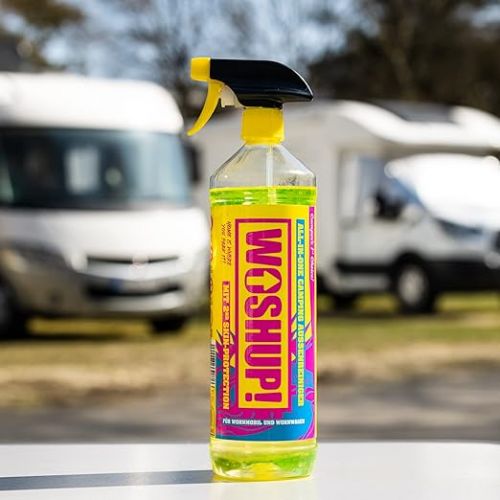  WOSHUP! Caravan / Motorhome Cleaner with Xtra Skin Effect Starter Set - Exterior Cleaner - Concentrate for Camping, Caravan, Awning, Awning, Fibreglass and Aluminium (Starter Pack)