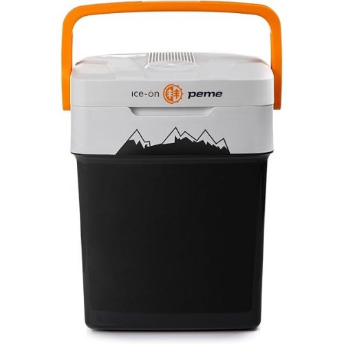  peme Essential Adventure Orange Thermoelectric with Eco Mode AC/DC for Cooling and Keeping Warm Cool Box with 12 Volt and 230 Volt Connection Mini Fridge for Car and Camping 26 L