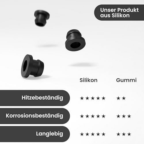  Siegvoll 12 Pcs Rubber Grommet Guides Rubber Grommets for Pot Support with 5mm Rods Dometic, Smev and Thetford Accessories for RV Hob Rust Rubber Feet