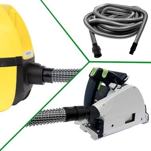  PRIMEBAG - Suction Kit - Fabric Hose with Click Lock Compatible with WD 1 Compact Battery, WD 2, WD 2 Plus, WD 3, WD 4, WD 5, WD 6 P Premium and much more. Karcher - Best Vacuum Performance (3 Metres)