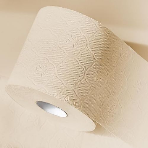  NiceWipe Bamboo Toilet Paper, 100% Bamboo, 24 Rolls of 240 Sheets, 3-Ply, Ultra Soft, Tear-Resistant, Skin-Friendly, Vegan, No Plastic, Environmentally Friendly and Sustainable Toilet Paper (Natural)