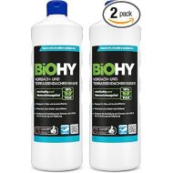 BiOHY Vordach- und Terrassenreiniger (2 x 1 liter) | Bio Konzentrat fur Glasdacher, Kunststoffdacher, Wintergarten | Nachhaltige Reinigung & Pflege | Hohe Wirksamkeit und strahlender Glanz