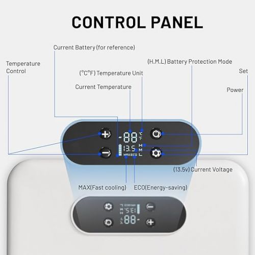  Alpicool S15 16.8 Litre Cool Box 12 V Car Fridge Mini Electric Fridge, Portable Camping Freezer Box with USB Connection (White)