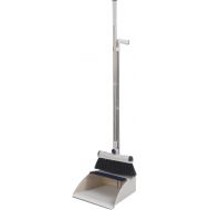 Beldray LA030216FEU7 Deep Clean Long Handle Dustpan and Brush Set - Multi Surface Floor Sweeper, Integrated Broom Comb and Swivel Head, Scratch-Free Soft Bristles, for All Hard Floors