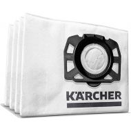 Karcher Original KFI 357 Non-Woven Filter Bags, Pack of 4, 3-Ply, Extremely Tear-Resistant and Robust, Perfect Fit for Karcher Wet/Dry Vacuum Cleaners and Washing Vacuum Cleaners, Item Number: