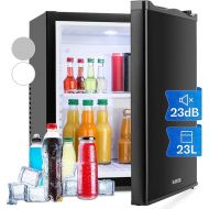 Klarstein MKS Mini Fridge Drinks Refrigerator Sleek Edition Free Standing Energy Class A 30dB Quiet Compact, Black