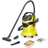 Karcher WD 5 P V-25/5/22 Wet/Dry Vacuum Cleaner with Socket, Flat Pleated Filter, Patented Filter Box, Filter Cleaning, Fleece Filter Bag, 1,100 W, Plastic Container: 25 L, Suction Hose: 2.2 m