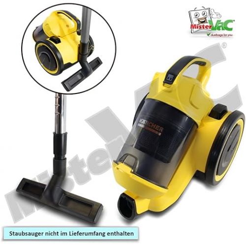  MisterVac Vacuum Cleaner Nozzle Floor Nozzle Parquet Nozzle Horsehair Nozzle + 2 Free Felt Rollers, Compatible with Karcher VC3 1.198-125.0