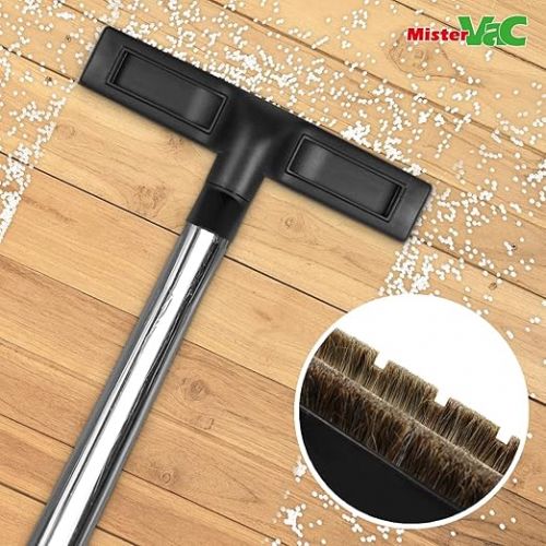  MisterVac Vacuum Cleaner Nozzle Floor Nozzle Parquet Nozzle Horsehair Nozzle + 2 Free Felt Rollers, Compatible with Karcher VC3 1.198-125.0