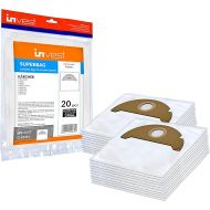 20 Fleece Vacuum Cleaner Bags for Karcher 6.904-322 (WD 2, MV 2, A 2054, A 2000, A 2003, A 2004, A 2014, A 2064, WD 2.200, WD 2.250 Synthetic Dust Bags (20)