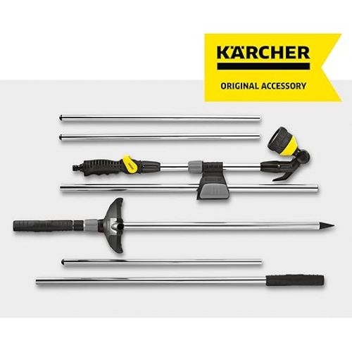  Karcher Gartendusche (Hohe: 1,50 - 2,20 m, abnehmbarer Duschstab, beweglicher Spruhkopf 180°, Dreibein und Spikes)